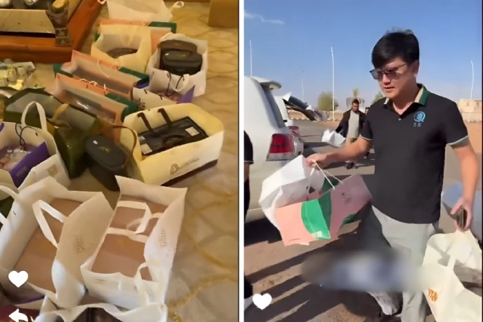 «كرم الصينيين.. هدايا للشباب السعوديين الذين أنقذوهم من السيول في حائل»