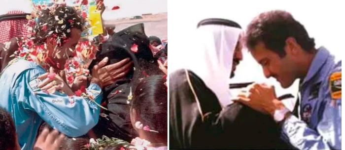 «تاريخ الفضاء في الذاكرة» فيديو نادر يوثق لحظة استقبال الملك سلمان لابنه الأمير سلطان بعد عودته من رحلة الفضاء عام 1405هـ