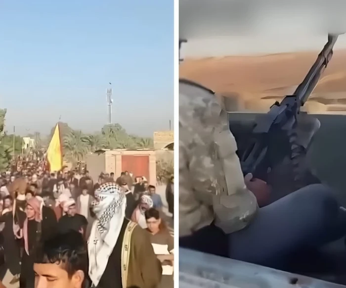 «لحظة وداع مؤثرة» عراقيون يشيّعون جثمان شيخ عشيرة بإطلاق نار كثيف من الأسلحة الرشاشة والـ”آر بي جي”