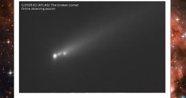 «مذنب أطلس يتفكك إلى ثلاثة أجزاء خلال اقترابه من الشمس»
