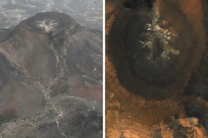 «اكتشفوا جبلًا خامدًا في سماء عسير» لقطات جوية مذهلة لقمة بركان جذاب