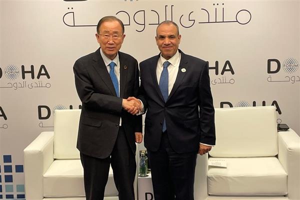 «مصر تدعم الأمم المتحدة» وزير الخارجية يلتقي بان كي مون ويعزز التعاون الدولي