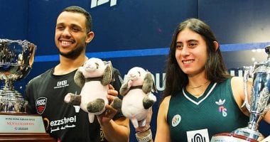 «أجواء احتفالية تتوج نور الشربيني ومصطفى عسل ببطولة هونج كونج للاسكواش»