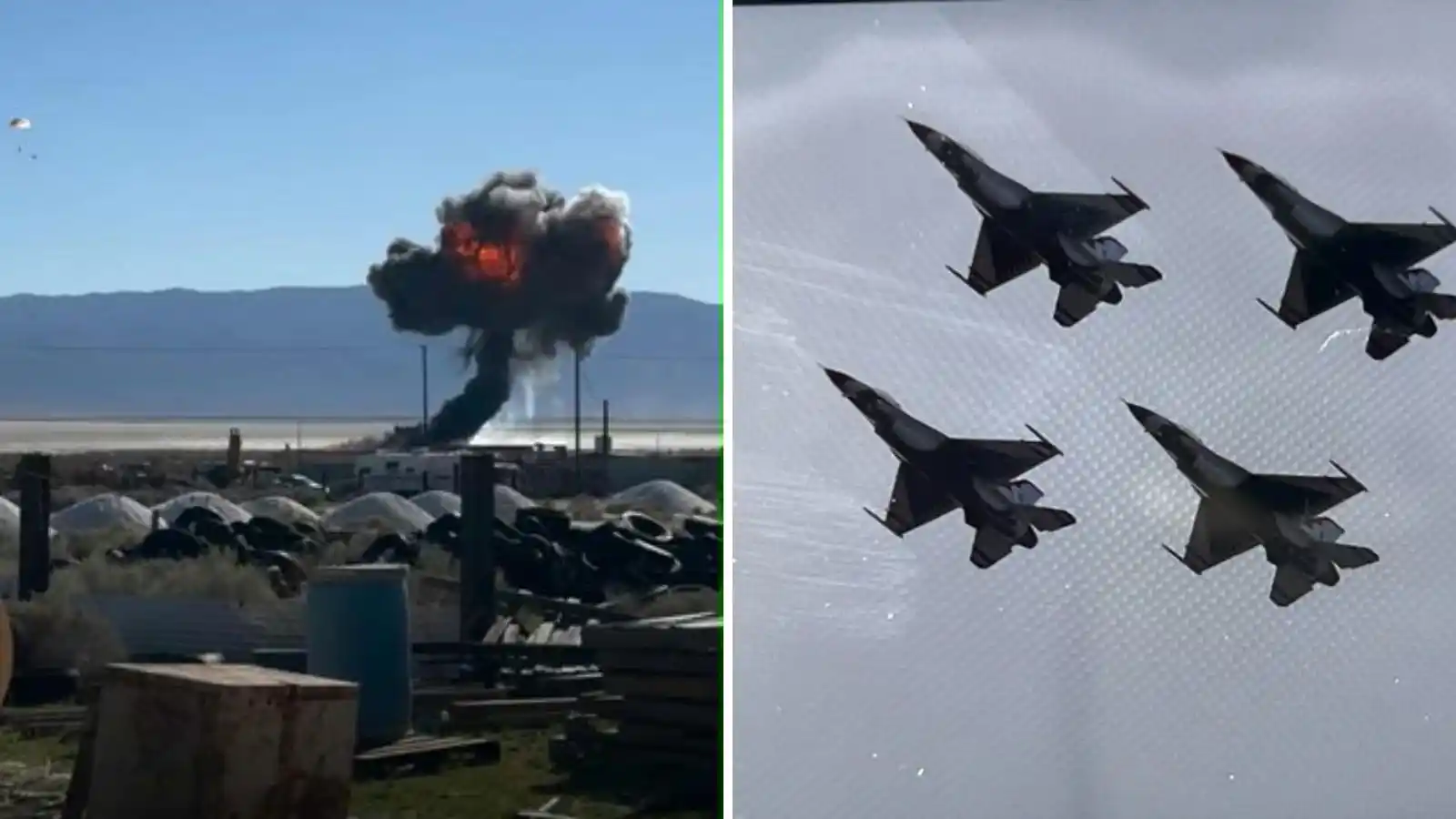 «حادثة مأساوية: تحطّم مقاتلة إف-16 في كاليفورنيا»